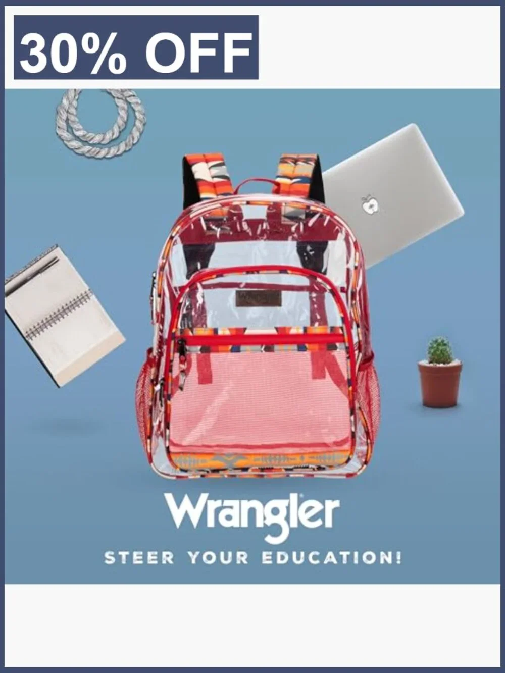 Clear Backpack for Girls- Water Resistant Bookbag, Stadium Approved